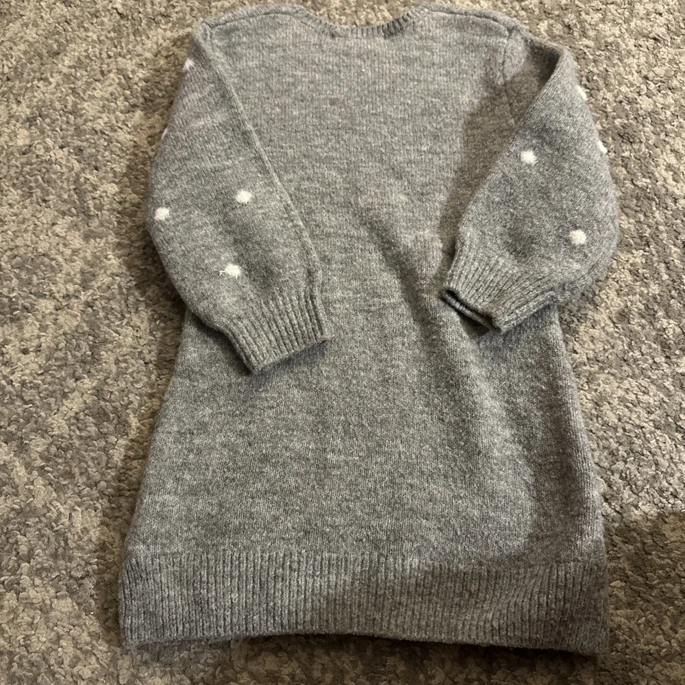 H&M Girls 3-4T Sweater Toddler Wool Blend Penguin Long Sleeve Sweater Dress
